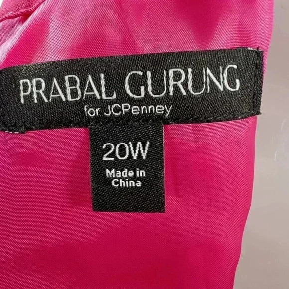 Prabal Gurung Wide Leg Tall Jumpsuit Romper 20W Pink Neck Bow Detail Barbiecore - Picture 2 of 16